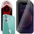 thumbnail image 1 of MONASAY Privacy Glass Screen Protector [2 Pack] Fit for iPhone 11 6.1 inch[2 Pack Camera Lens Protector][Easy Installation]Matte anti-peep tempered screen Film Case Friendly, 1 of 1