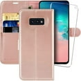 thumbnail image 1 of MONASAY Wallet Case Compatible for Galaxy s10e, 5.8 inch, [Screen Protector Included][RFID Blocking] Flip Folio Leather Cell Phone Cover with Credit Card Holder, 1 of 1