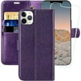 thumbnail image 1 of MONASAY Wallet Case Compatible for iPhone 11 Pro, 5.8-inch, [Glass Screen Protector Included] [RFID Blocking] Flip Folio Leather Cell Phone Cover with Credit Card Holder, 1 of 6