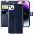 thumbnail image 1 of MONASAY Wallet Case Compatible for iPhone 15 Plus 5G,6.7-inch[Glass Screen Protector Included] [RFID Blocking] Flip Folio Leather Cell Phone Cover with Credit Card Holder, 1 of 1