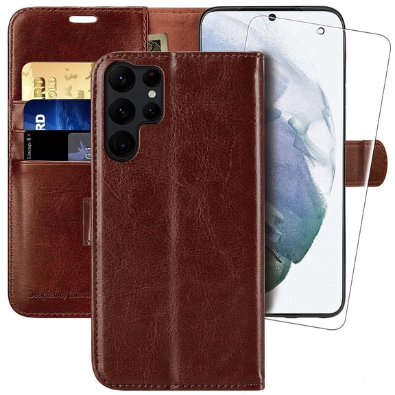 MONASAY Wallet Case for Galaxy S23 ultra 5G,[RFID Blocking] Flip Folio Leather Cell Phone Cover with Credit Card Holder for Samsung Galaxy S23 ultra 5G 6.8 inch