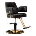 thumbnail image 1 of Berkeley Styling Chair Hair Salon Chair Beauty Spa Furniture, Black Cushion Gold Frame, 1 of 6