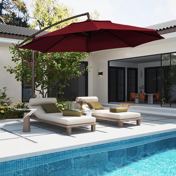 MONDAWE Patio Umbrella with Easy Tilt and Crank, Outdoor Market Umbrella (with Secure Strap)