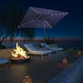 thumbnail image 1 of MONDAWE Rectangular Market Umbrella with Lights 10 x 6.5 FT Outdoor Solar LED Patio Umbrella Tilt and Crank Aluminum Commercial Table Umbrella for Pool Backyard Balcony, 1 of 7