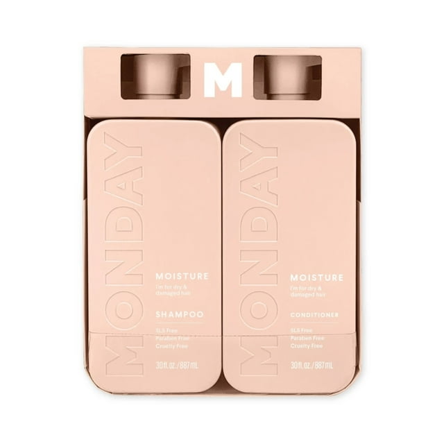 MONDAY Haircare MOISTURE Shampoo + Conditioner Bundle, 30 Fluid Ounce (2 Pack)