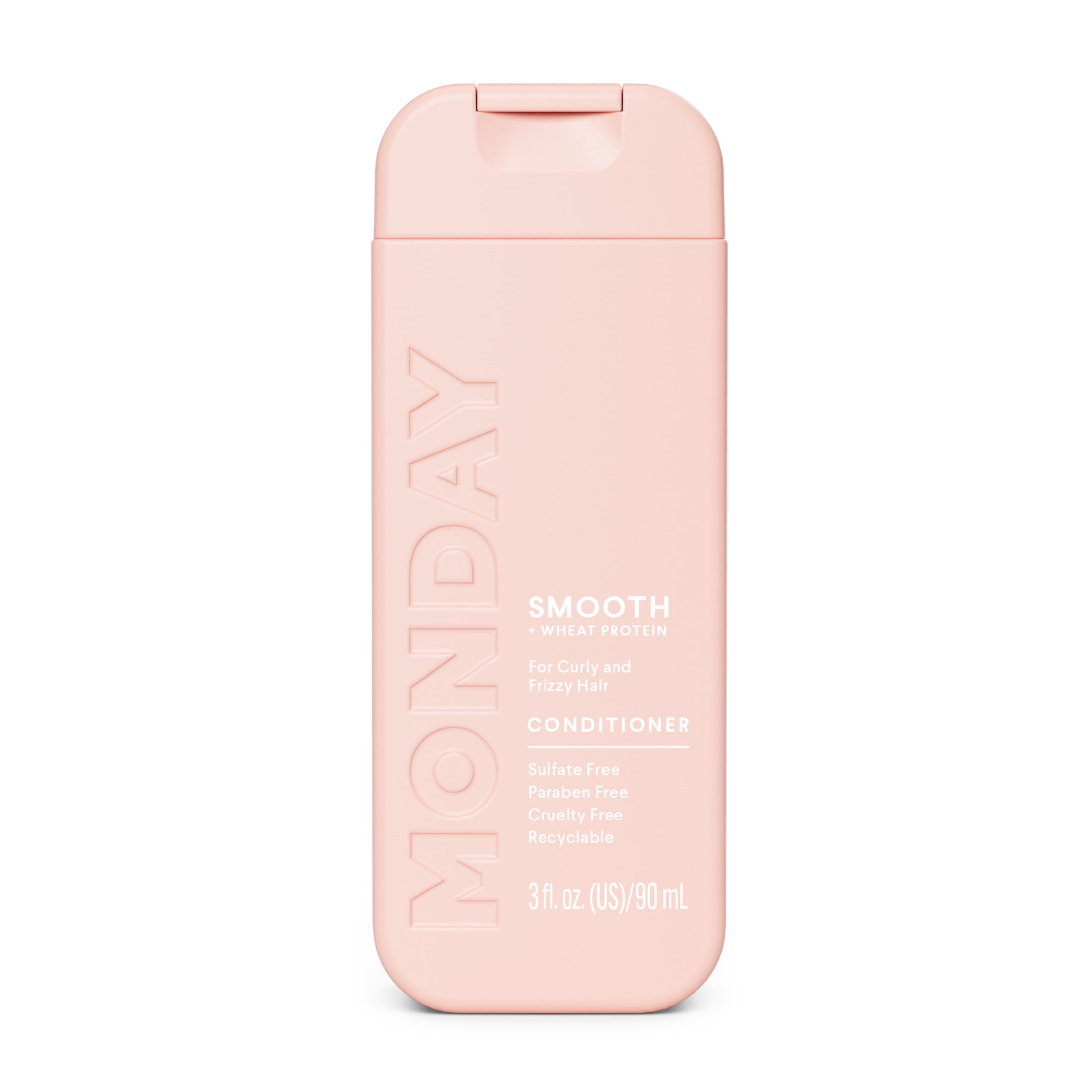 MONDAY Haircare SMOOTH Conditioner Softens Curly Wavy Hair, Wheat Protein, Avocado Oil, 3 fl oz
