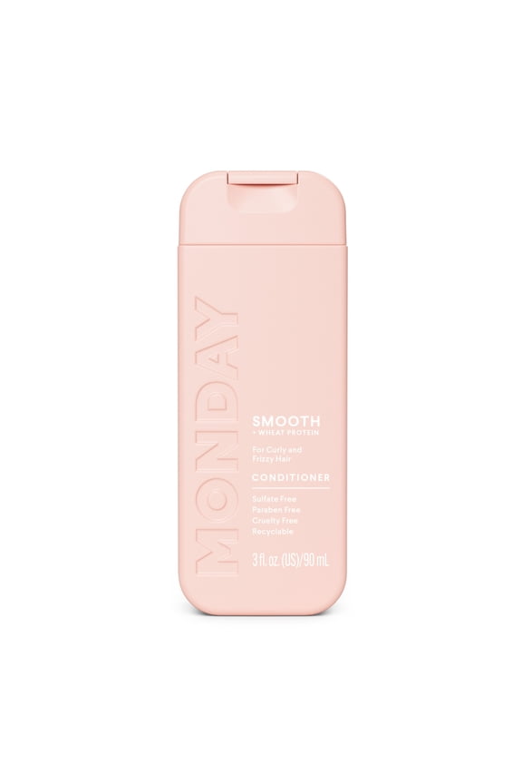 SMOOTH Conditioner Softens Curly Wavy Hair, Wheat Protein, Avocado Oil, 3 fl oz