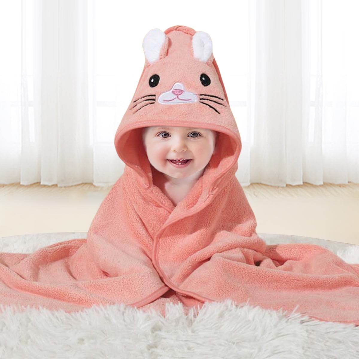 MONEHANE Baby Bath Towel, Absorbent Large Hooded Towel for Kids, Newborn, Babie, Toddler, Infant ...