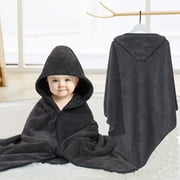 MONEHANE Baby Bath Towel, Absorbent Large Hooded Towel for Kids, Newborn, Babie, Toddler, Infant, Pure White Bear, 31.5 x 31.5 Inch