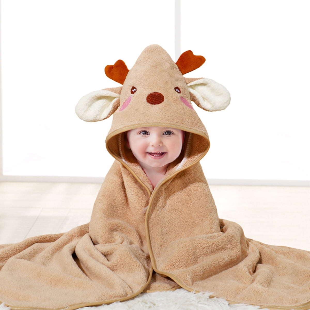 MONEHANE Baby Bath Towel, Absorbent Large Hooded Towel for Kids, Newborn, Babie, Toddler, Infant ...
