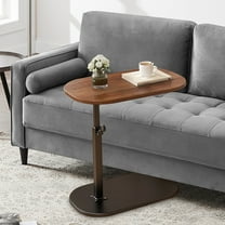 MONEHANE C-Shaped End Table, 360° Rotating Adjustable Height Couch Side Tables for Sofa/Bed/Bathtub