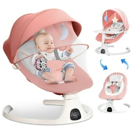 Hot Mom Infant Bouncy Chair Electric Baby Rocker with Bluetooth Adjustable Seat for 0 12 Months Dark Grey Walmart