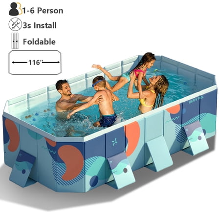 MONEHANE Soft Sided Above Ground Pool Rectangle 22” 22”