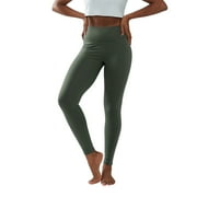 MONFOOT Women's Buttery Soft High Waisted No See-Through Workout Yoga Leggings (Olive Green)