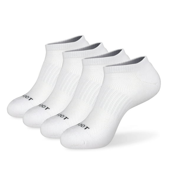 MONFOOT Women's and Men's 4-Pack Athletic Cushioned Mesh Ankle Socks