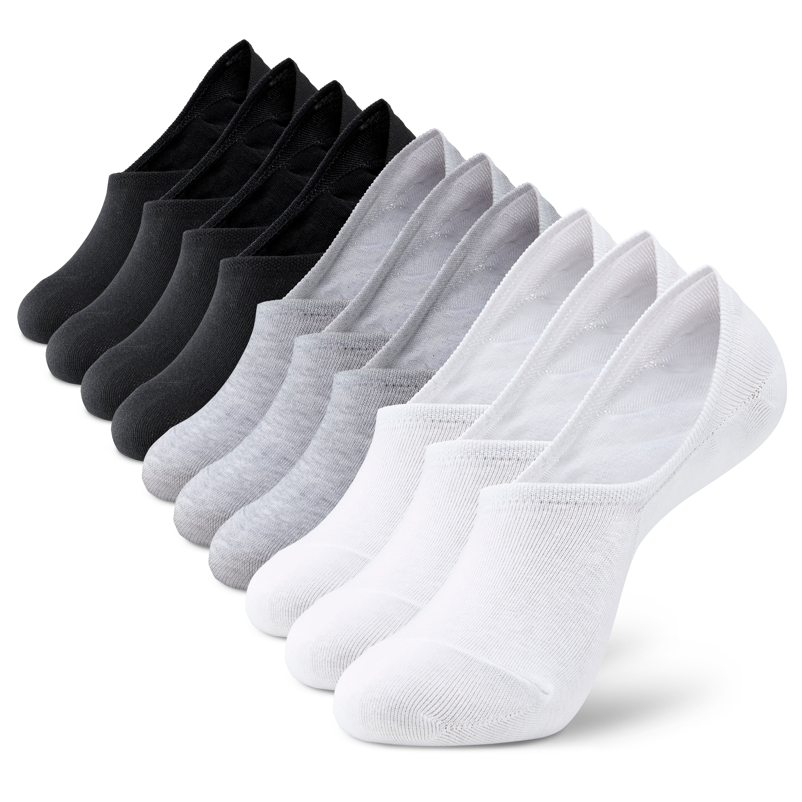 Hanes Womens Socks sz 8-12 Black No Show Arch Support Non-Slip