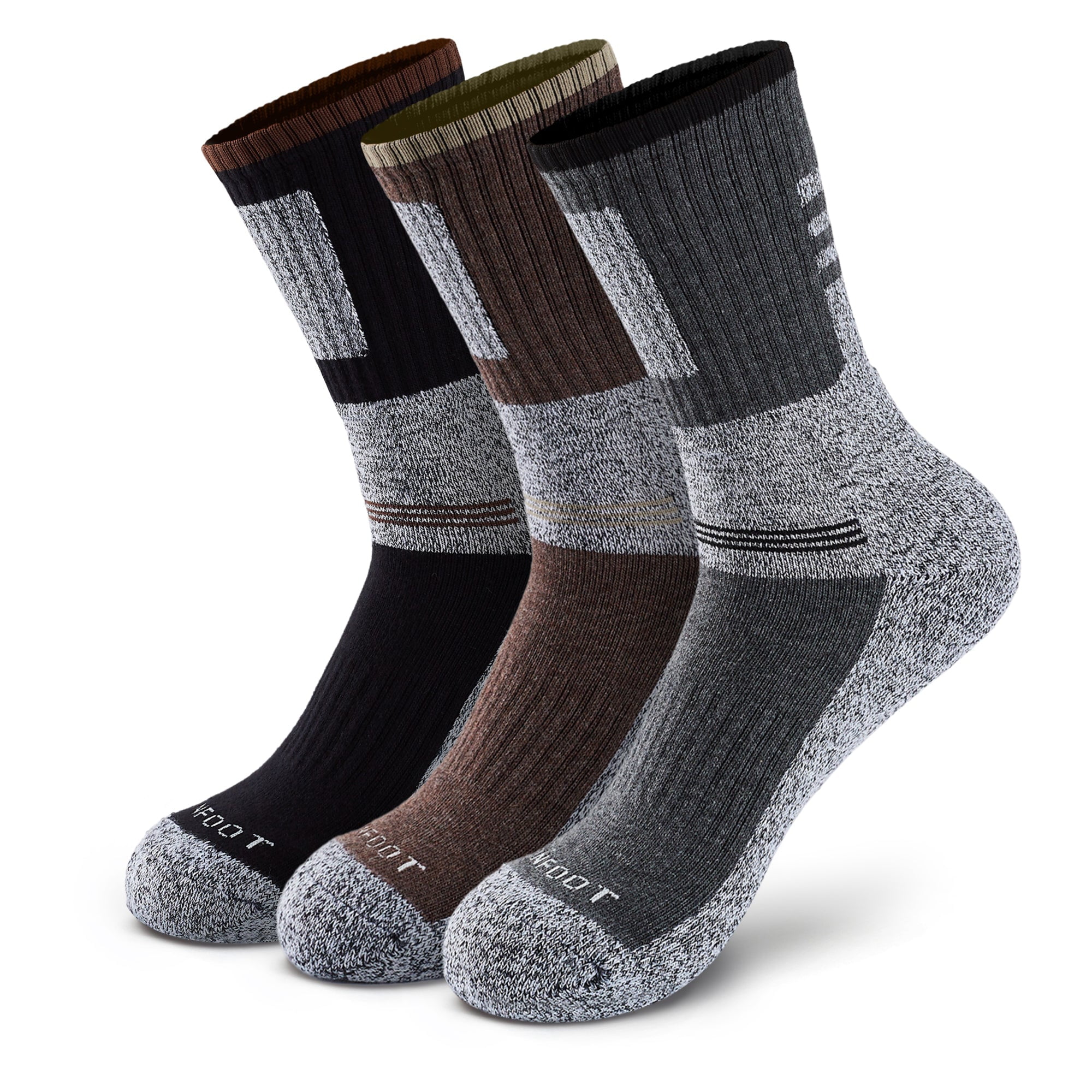 MONFOOT Women's and Men's 3-Pack Outdoor Hiking Cushioned Crew Socks Blue Black Medium　並行輸入品 : MONFOOT Women\u0027s and Men\u0027s 3 Pack Athletic Cushion Knee