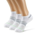 thumbnail image 1 of MONFOOT Women's and Men's Running Cushioned Silky Soft Ankle Socks, 3-Pairs (White), 1 of 6