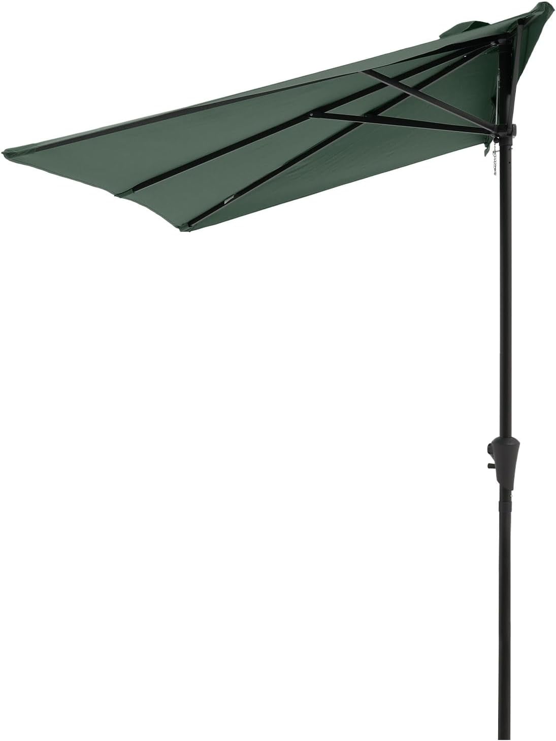 half rectangular patio umbrella with tilt Yclty Button Tilt, 79x39 Inch, Balcony Umbrella, 45 Adjustment, Adjustable Height 73~98 Inch (Base Not Included) (Color : Brown) : Patio, Lawn & Garden coated steel frame with 12 reinforced ribs ensures optimal support Sidney Classic MidCentury Rectangular Half