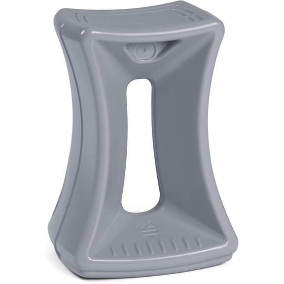 MONGJI Active America Fit Balance Chair, 20" Stool for Adults and Teens- Ergonomic Office Desk Chair with Rock, Wobble, Tilt Motion for Learning, Work and Study, Steel Grey