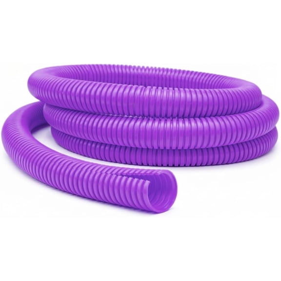 MONGJI Colored Split Wire Loom Tubing 1/4" Inch 100 Ft Long - Purple Conduit Cover for Cords - Corrugated Tubing and Protector for Automotive - Durable Polyethylene