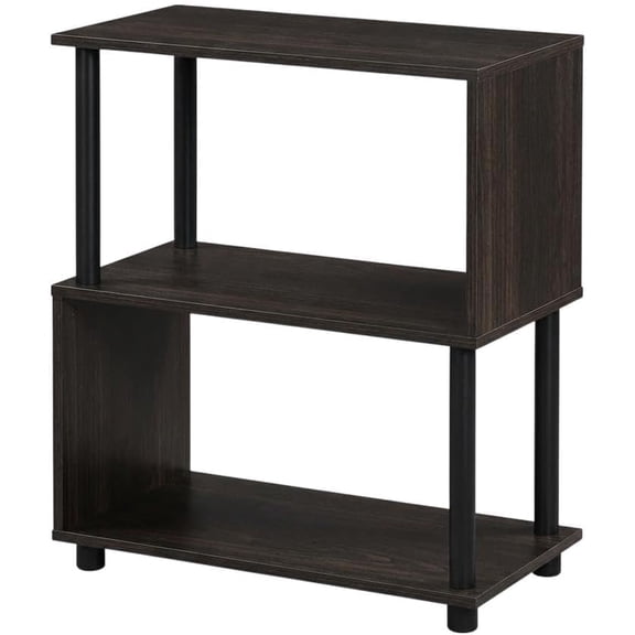 MONGJI Espresso Bookcase with Sturdy Wood Construction, Modern Design, Ample Storage Space for Home or Office Use