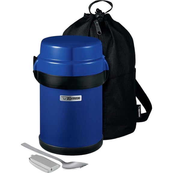 MONGJI SL-JBE14AZ Mr. Bento Stainless Lunch Jar 41 Oz Blueberry