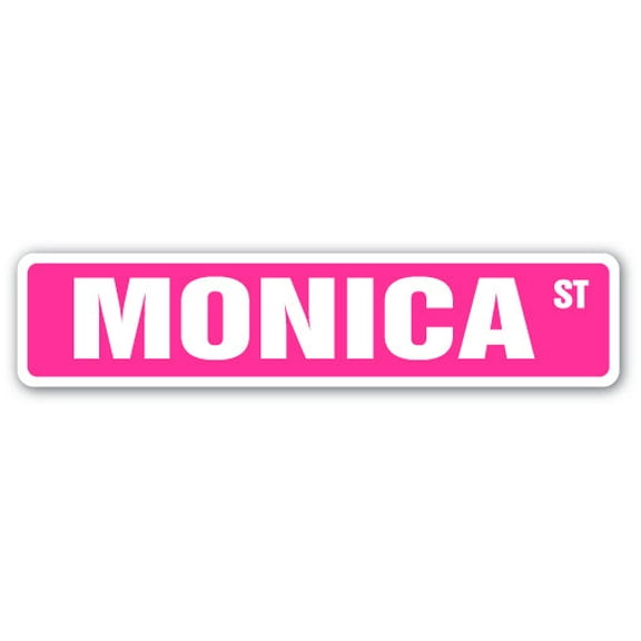 MONICA Street Sign Childrens Name Room Sign | Indoor/Outdoor |  18" Wide