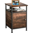 thumbnail image 1 of MONINXS Nightstands,  with Storage Cabinet, Rustic Brown, 1 of 8