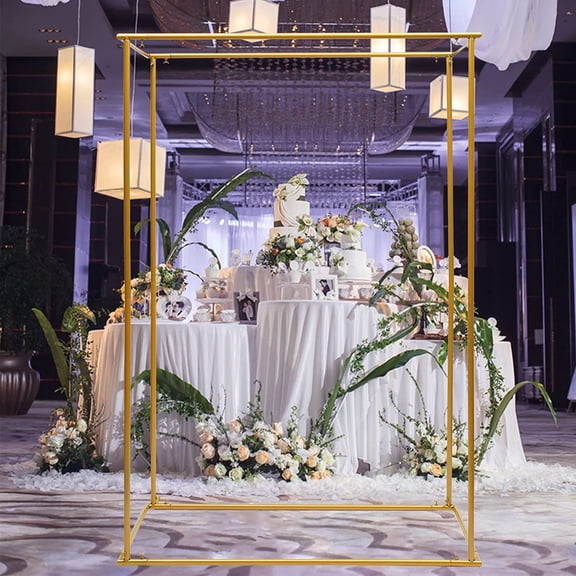 MONIPA 1.14M1.8M Decorative Wedding Square Arch Backdrop Stand for Wedding Ceremony Reception Birthday Party Garden Outdoor