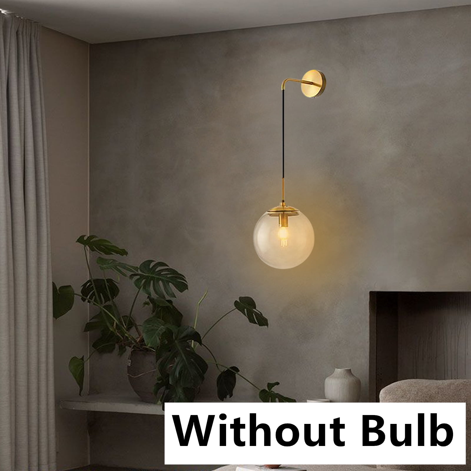 MONIPA 110V Modern Green Minimalist Spherical Wall Lamp Retro Wall Light Reading Light Indoor Lighting Creative Lighting for Bedroom, Bathroom, Corridor, Coffee Shop