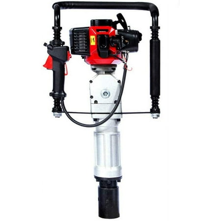 MONIPA 2 Stroke 52cc Gasoline Pile Driver Kit Gas Powered T Post Driver Manual Piledriver Farm Fence Post Hammer Push Pile Lightweight Petrol Piledriver