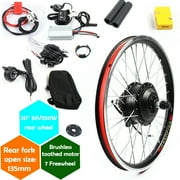 MONIPA 20 Front/Rear Wheel Hub Electric Bike Conversion Kit, 36V 250W/48V 1000W E-Bike Powerful Hub Motor Kit with SW-810LED Display Waterproof Wire Front/Rear Wheel Hub Assembly Motor Kit