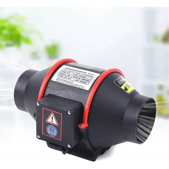 MONIPA 4 Round Duct Fan Black for Kitchen Barbecue Shop Restaurant
