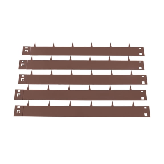MONIPA 5Pcs Landscaping Edgings Lawn Edging Garden Outdoor Backyard Barrier (Brown)