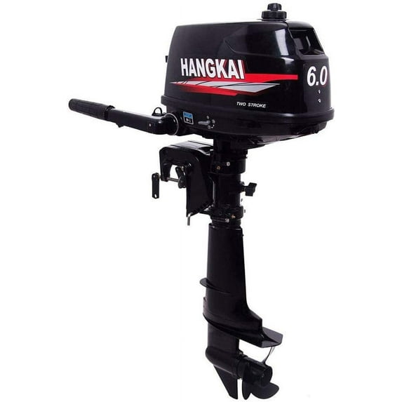 MONIPA 6 HP 2-Stroke Outboard Motor Tiller Shaft Inflatable Fishing Boat Marine Engine Water Cooling CDI System