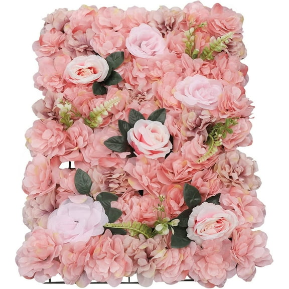 MONIPA 60 x 40 cm 12pcs Realistic Flower Wall Background Artificial 3D Silk Rose Fake Flower Wall Panel Banquet Wedding Party Decor