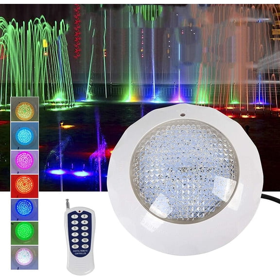 MONIPA 7 Color Changing Remote Control Waterproof Lamp RGB LED Swimming Pool Lights