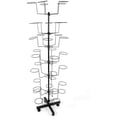 thumbnail image 1 of MONIPA Black Hat Cap Display Retail Rotating Metal Stand Hanger Rack Space Saver Black, 1 of 7