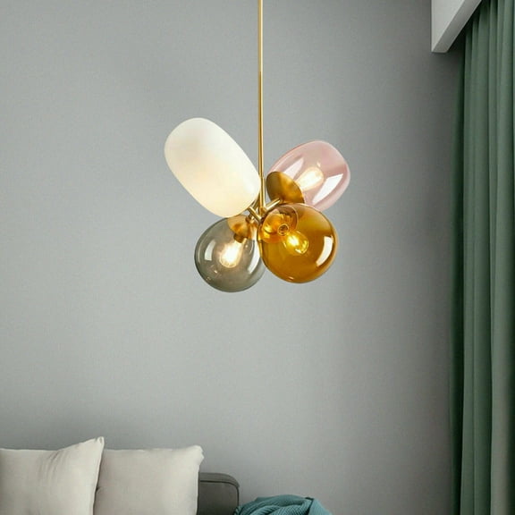 MONIPA Colored Glass Ball LED Pendant Lamp Chandelier Light