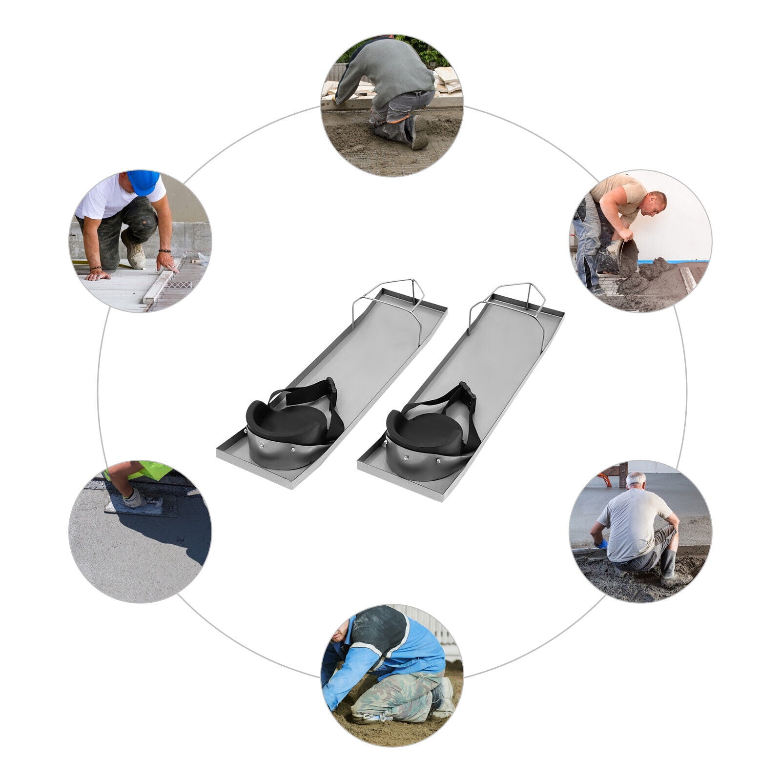 MONIPA Concrete Knee Boards Stainless Steel Knee Shockproof Board Knee