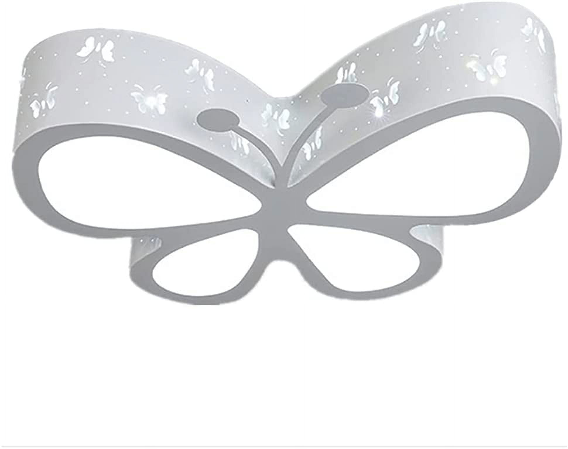 MONIPA Creative Cartoon Butterfly Dimmable Lighting 50cm Children’s Room Ceiling Light Nursery Girls Princess Bed Room Ceiling Lamp Fixtures (White)