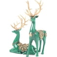 thumbnail image 1 of MONIPA Deer Figurine Home Decor Set of 2, Resin Holiday Deer Tabletop Holiday Figurine Christmas Decorative Gifts for Family Friends and Colleagues(Green), 1 of 9