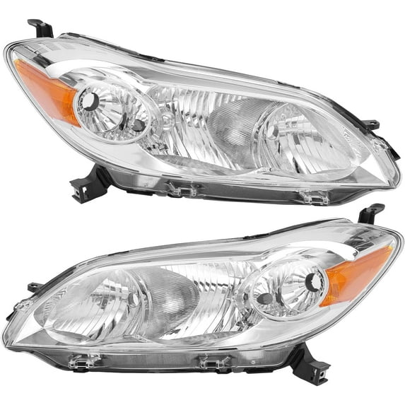 MONIPA For 2009-2014Toyota Matrix Wagon Halogen Headlights Assembly, Passenger and Driver Side Headlamp Left&Right Front Headlights (RH+LH)