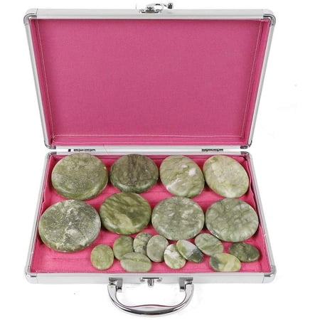 MONIPA Hot Stone Massage Kit/110V Heating Box&16pcs Olivine/Body SPA