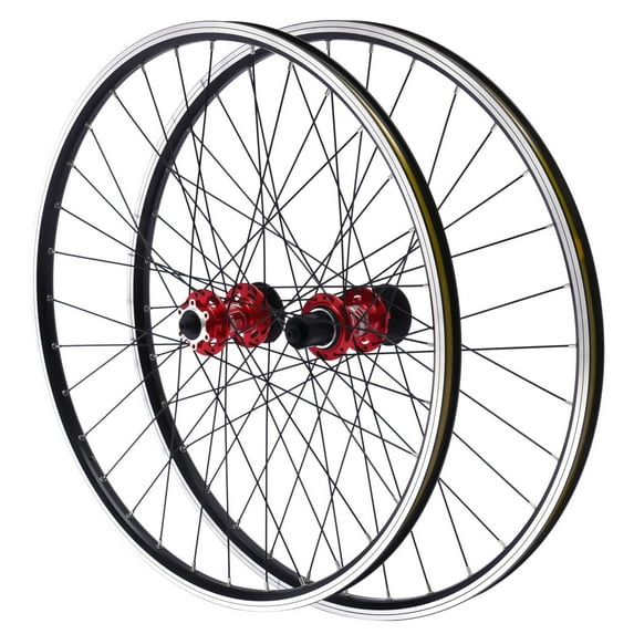 MONIPA MTB Wheels Set 27.5 inch Bicycle Front Rear Wheels Disc Brake Aluminum Alloy Rim (Red)
