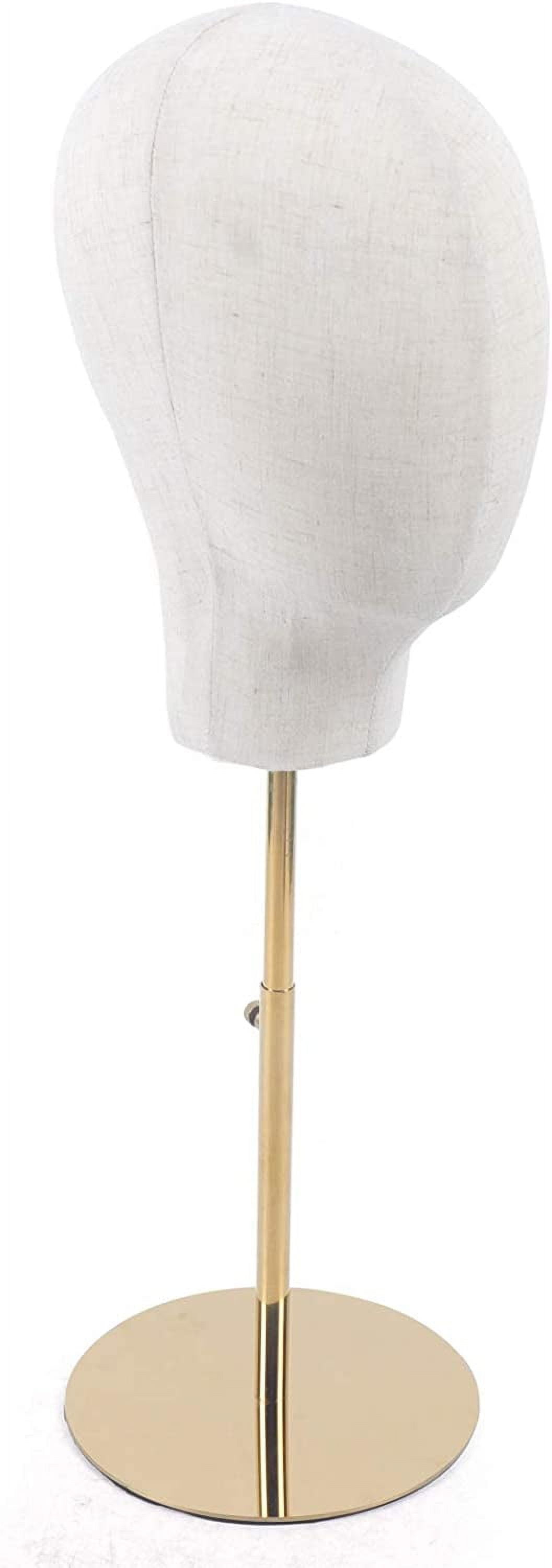 MONIPA Mannequin Head Hat Rack Cap Wig Holder Display Stand Wig Head Cork Canvas for Wigs Making Display Styling