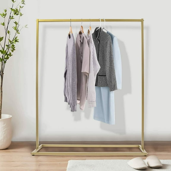 MONIPA Metal Clothing Display Rack Heavy Duty Clothes Rack Free Standing Simple Trending Standard Clothes Garment Rack for Store, Bedroom