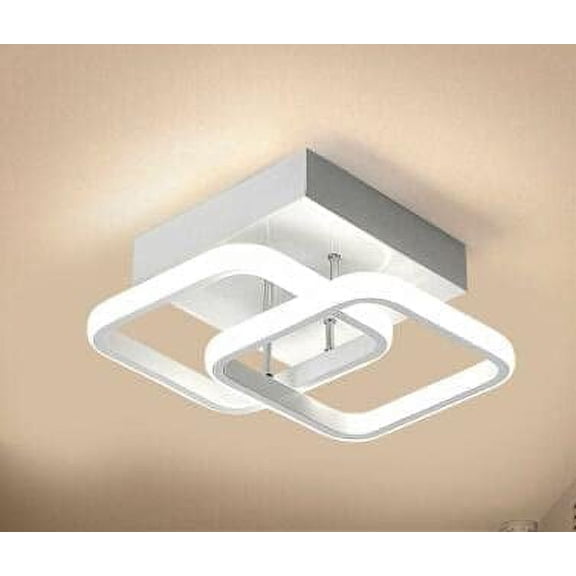 MONIPA Modern 2 Lights Square Ceiling Lamp Acrylic For Kitchen Living Room Dining Room