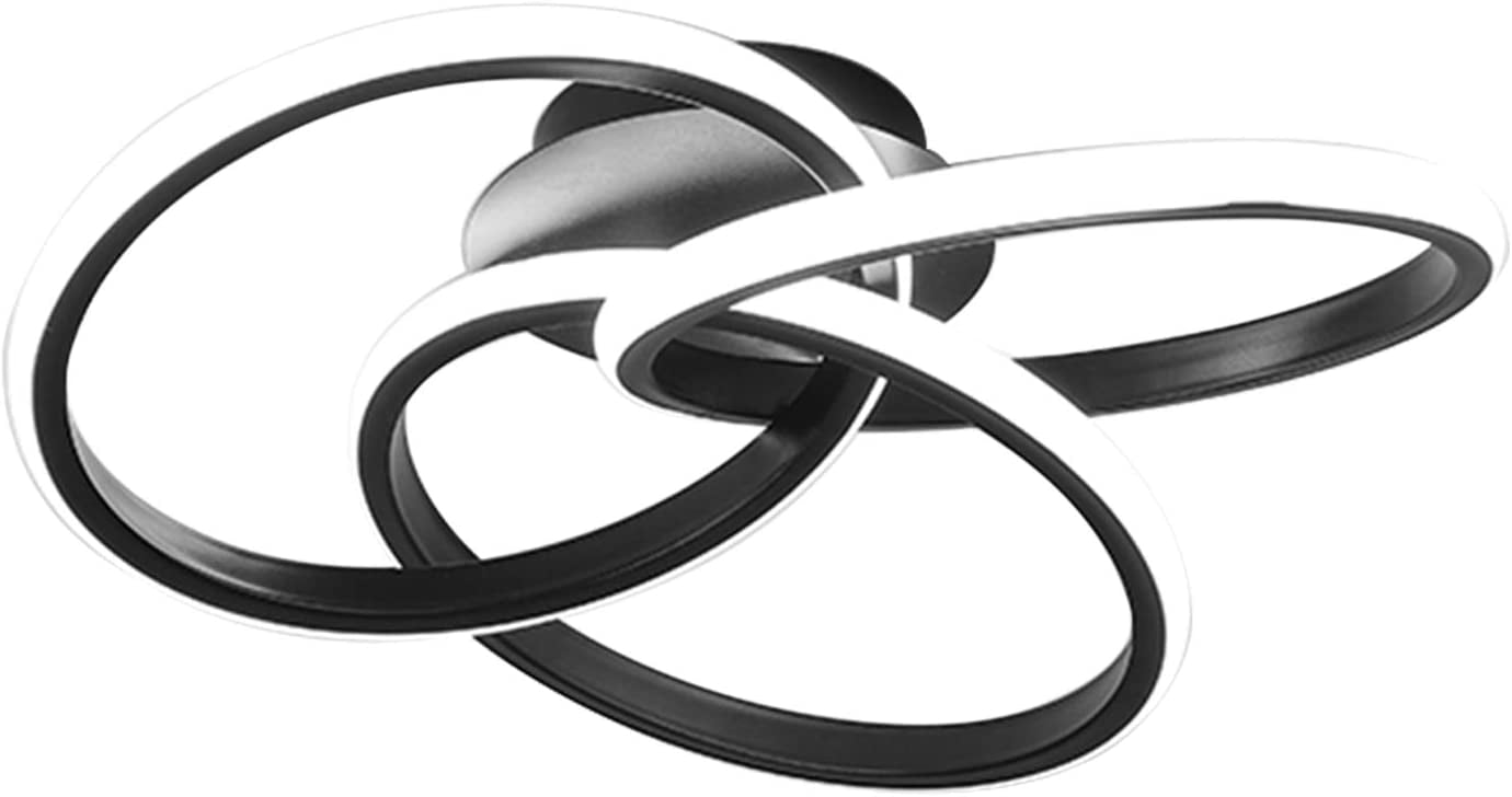 MONIPA Modern Ceiling Light Black 52cm/30w/Infinite Dimming with Remote Control/US Standard